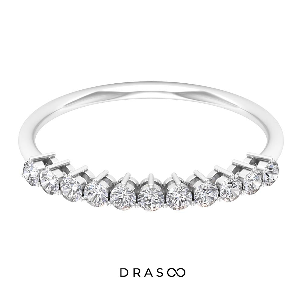 1/2 CT Diamond Stackable Enhancer Ring in Prong Setting