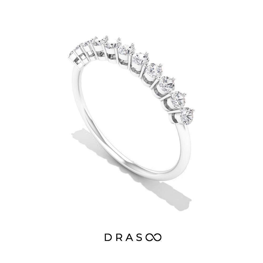1/2 CT Diamond Stackable Enhancer Ring in Prong Setting