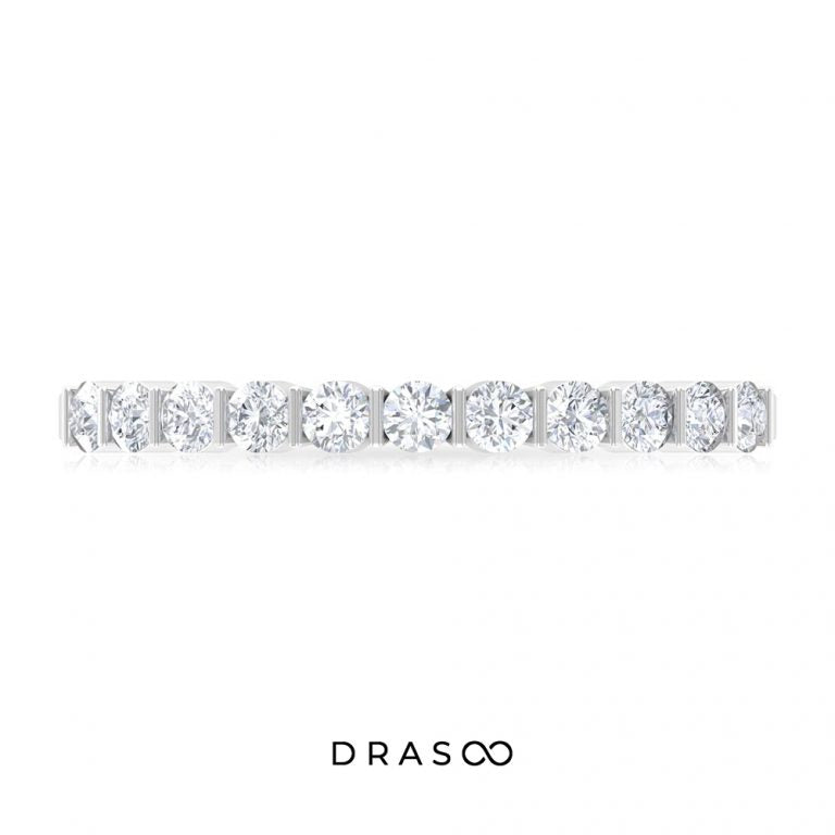 Diamond Stackable Ring in Bar Setting