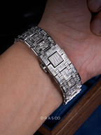 Audemars Piguet – Royal Oak Offshore 42 mm – Full Custom 18k White Gold set with VVS/VS Baguette Diamonds