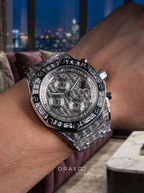 Audemars Piguet – Royal Oak Offshore 42 mm – Full Custom 18k White Gold set with VVS/VS Baguette Diamonds