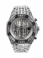 Audemars Piguet – Royal Oak Offshore 42 mm – Full Custom 18k White Gold set with VVS/VS Baguette Diamonds
