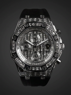 Audemars Piguet – Royal Oak Offshore 42 mm – Full Custom 18k White Gold set with VVS/VS Baguette Diamonds – Black Rubber Strap