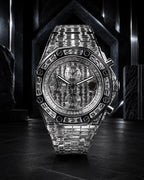 Audemars Piguet – Royal Oak Offshore 42 mm – Full Custom 18k White Gold set with VVS/VS Baguette Diamonds