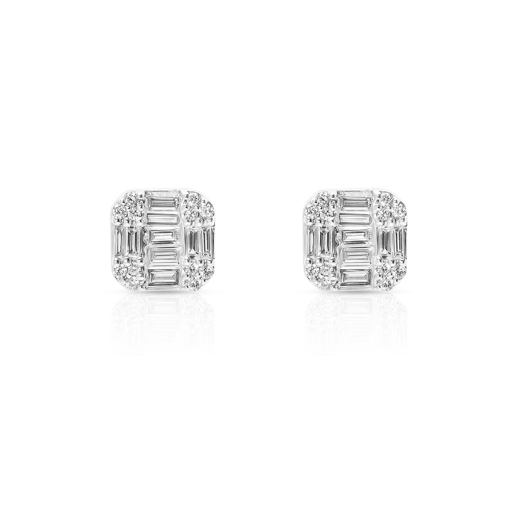 Diamond Baguette Earrings