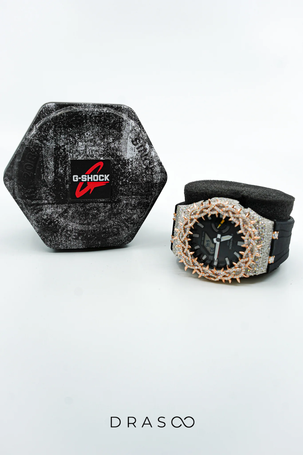 CUSTOM ICED-OUT G-SHOCK THORN CROWN WATCH