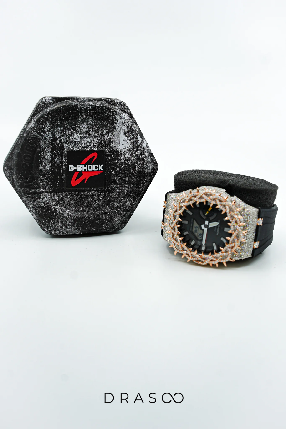 CUSTOM ICED-OUT G-SHOCK THORN CROWN WATCH