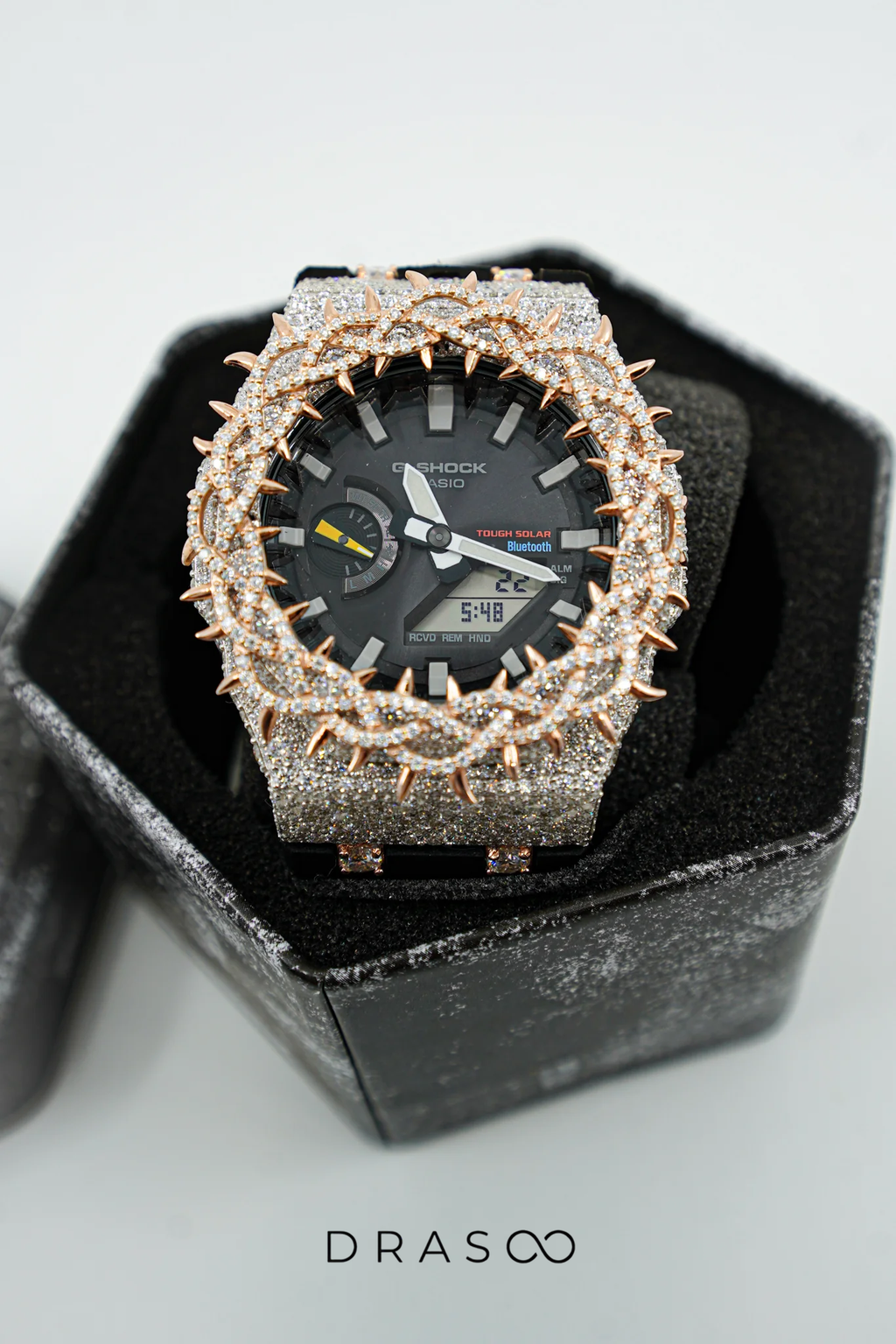 CUSTOM ICED-OUT G-SHOCK THORN CROWN WATCH