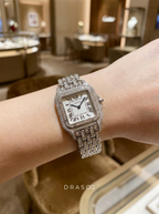 Cartier Panthère Medium – Steel – Quartz Movement – Custom Diamond-Set