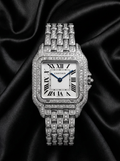 Cartier Panthère Medium – Steel – Quartz Movement – Custom Diamond-Set