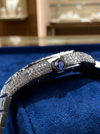Cartier Santos Large – Steel – Custom Diamond-Set with Green Dial