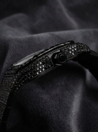 Cartier Santos Large – Custom Black Diamond PVD – Black Diamond Dial with Blue Swords