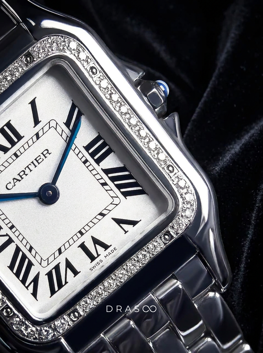 Cartier Panthère Medium – Steel – Quartz Movement – Custom Diamond-Set