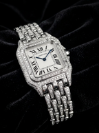 Cartier Panthère Small – Steel – Quartz Movement – Custom Diamond-Set