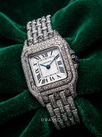 Cartier Panthère Small – Steel – Quartz Movement – Custom Diamond-Set
