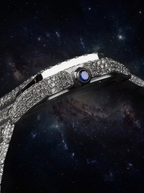 Cartier Santos Large – Steel – Custom Diamond-Set with Blue Dial