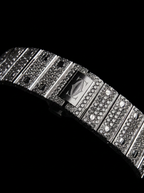 Cartier Santos Skeleton – Steel – Custom Pavé Diamond-Set (VVS) – Blue-Steel Swords