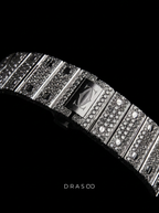 Cartier Santos Skeleton – Steel – Custom Pavé Diamond-Set (VVS) – Blue-Steel Swords