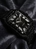 Cartier Santos Large – Custom Black Diamond PVD – Black Diamond Dial with White Swords