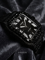 Cartier Santos Large – Custom Black Diamond PVD – Black Diamond Dial with White Swords