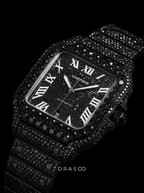 Cartier Santos Large – Custom Black Diamond PVD – Black Diamond Dial with White Swords