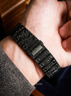 Cartier Santos Large – Custom Black Diamond PVD – Black Diamond Dial with White Swords