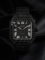 Cartier Santos Large – Custom Black Diamond PVD – Black Diamond Dial with White Swords