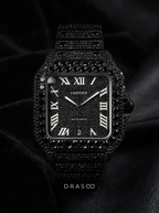 Cartier Santos Large – Custom Black Diamond PVD – Black Diamond Dial with White Swords