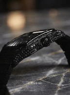 Cartier Santos Large – Custom Black Diamond PVD – Black Diamond Dial with White Swords