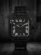 Cartier Santos Large – Custom Black Diamond PVD – Black Diamond Dial with White Swords
