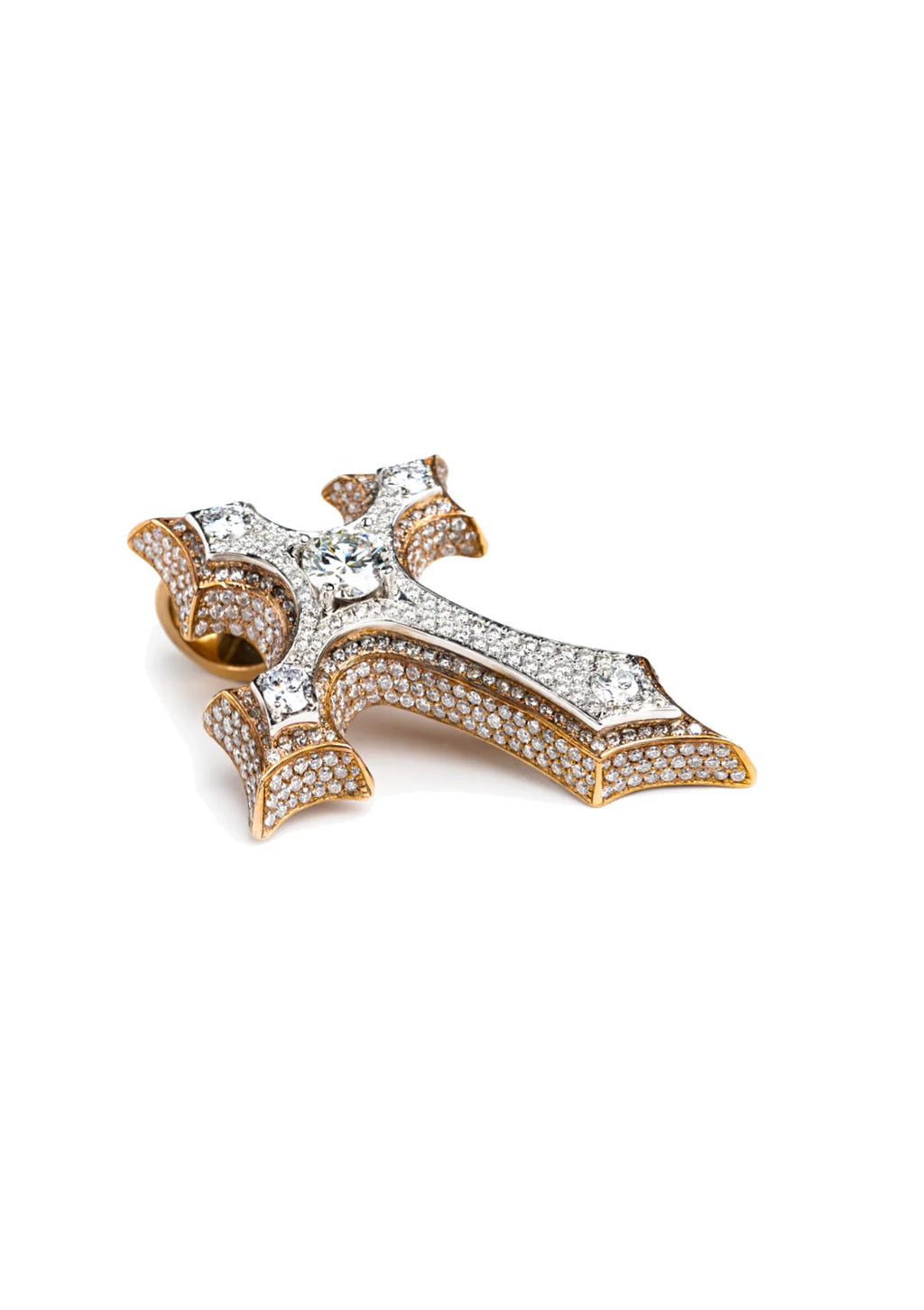 DIAMOND TWO TONE CROSS