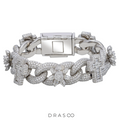 DIAMOND FLOWER CROSS BRACELET