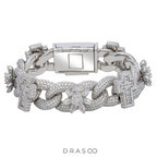DIAMOND FLOWER CROSS BRACELET