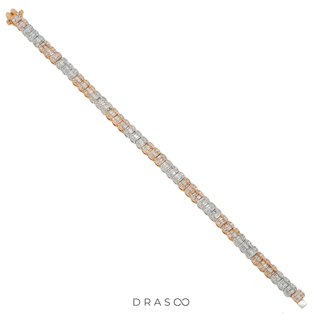 DIAMOND TWO TONE BRACELET