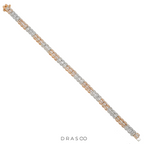 DIAMOND TWO TONE BRACELET