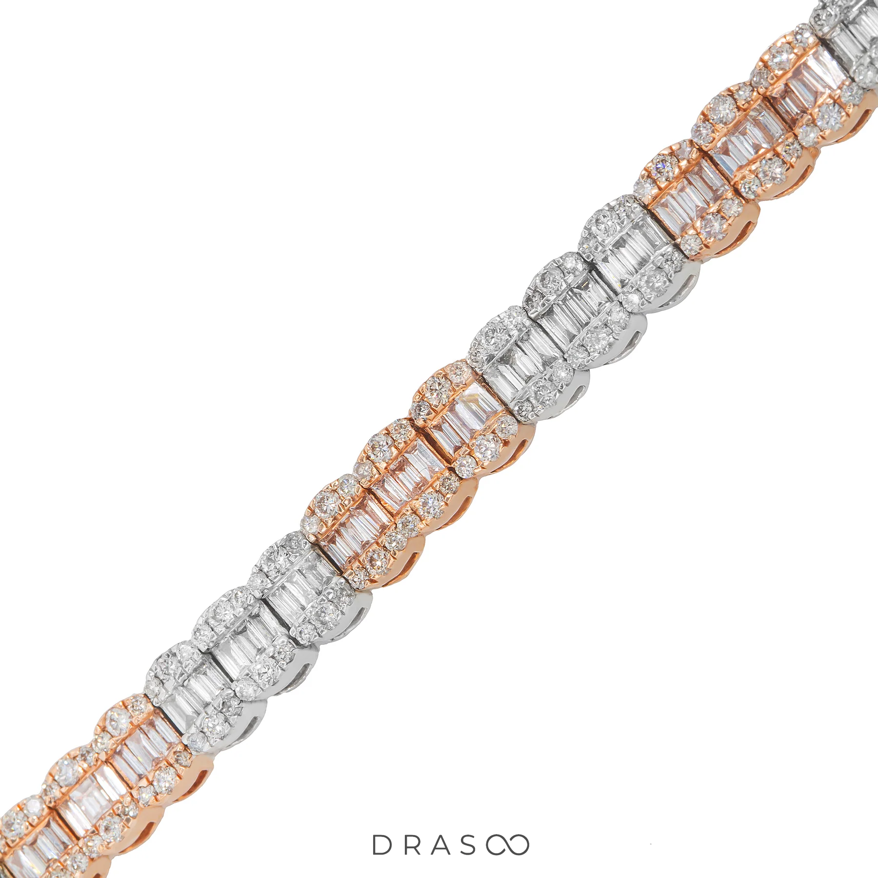 DIAMOND TWO TONE BRACELET