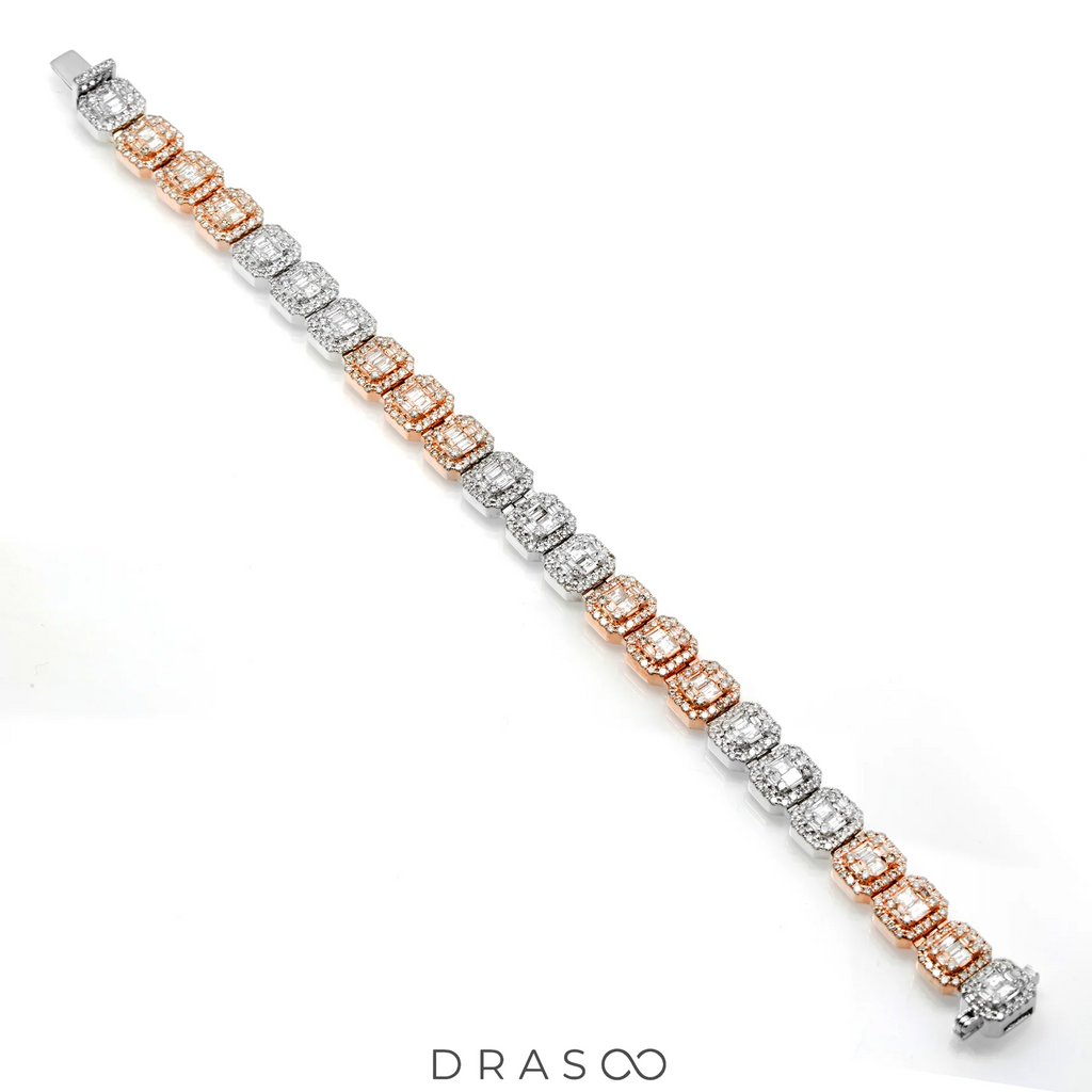 TWO TONE BAGUETTE BRACELET