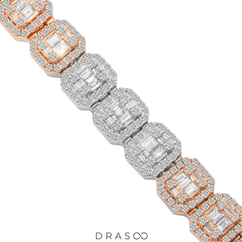 TWO TONE BAGUETTE BRACELET