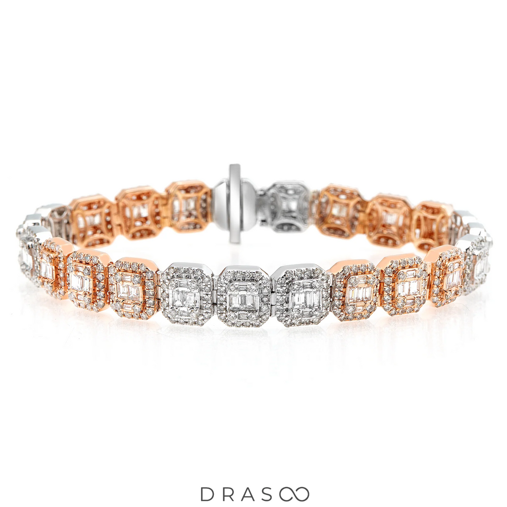 TWO TONE BAGUETTE BRACELET