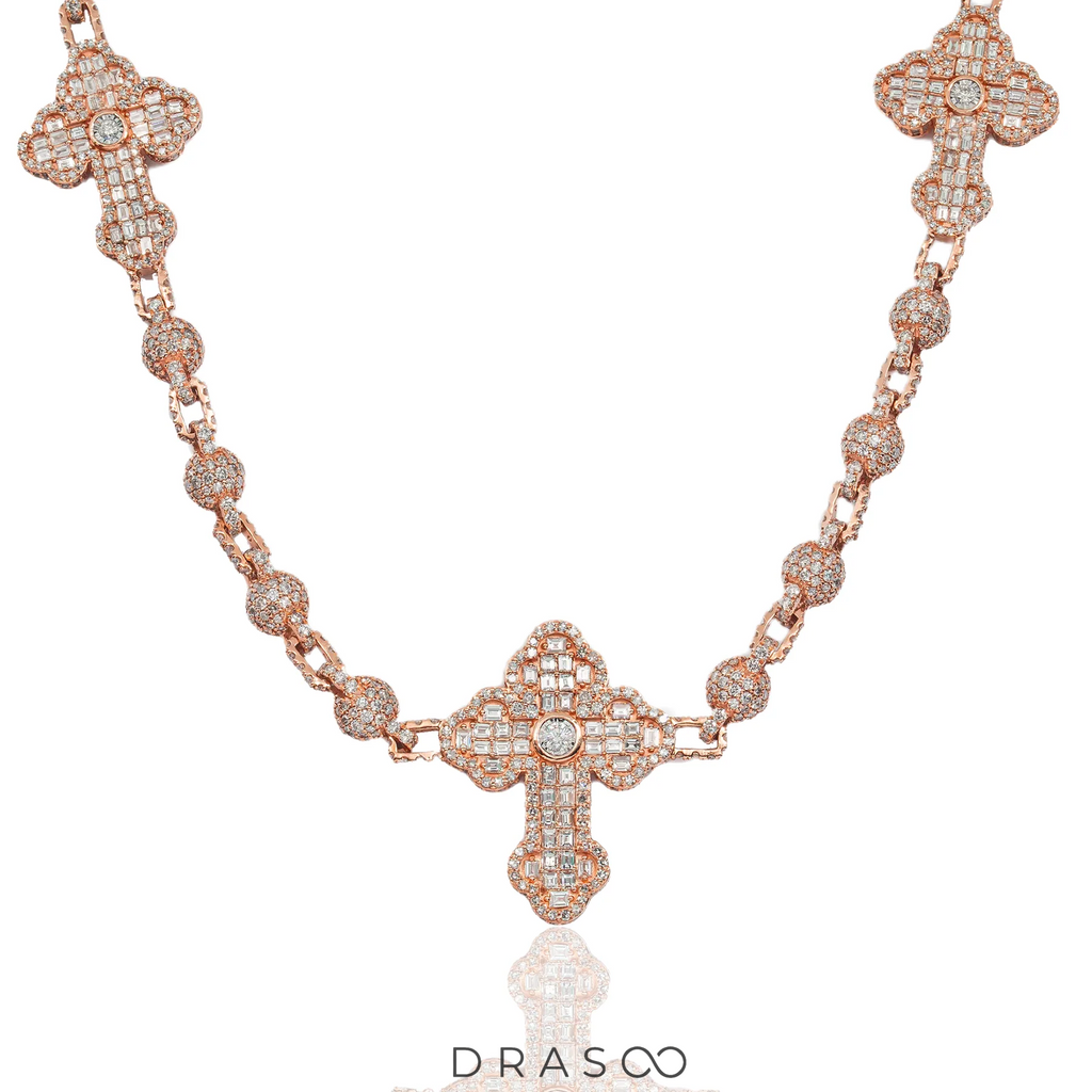 ROSÉ BALL CROSS CHAIN