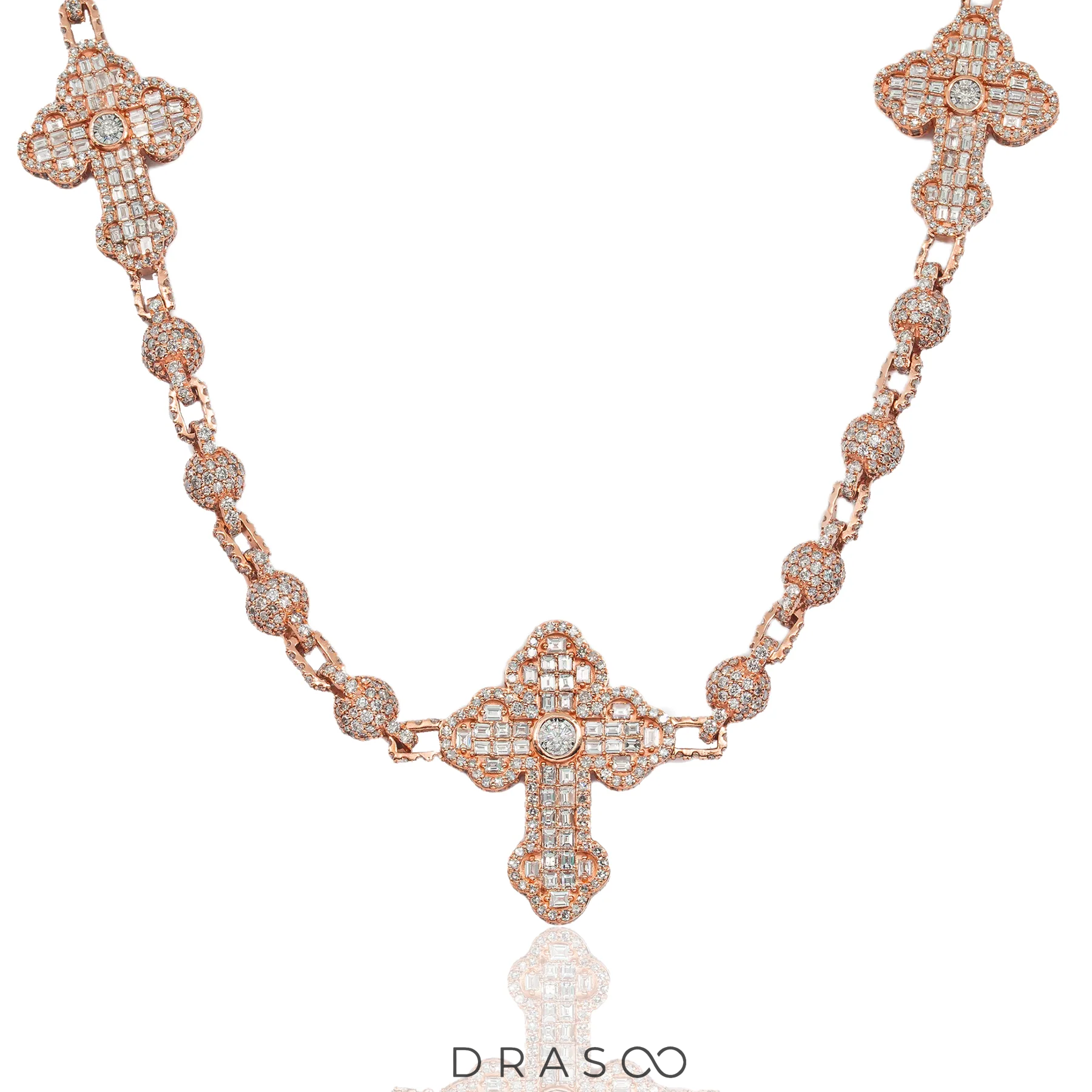 ROSÉ BALL CROSS CHAIN