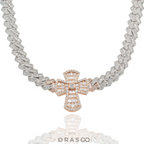 Baguette Cuban Single Cross Chain