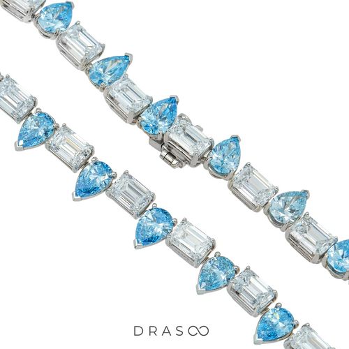 BLUE DIAMOND TENNIS NECKLACE