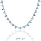 BLUE DIAMOND TENNIS NECKLACE