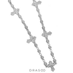 FROSTED TRINITY CROSS CHAIN