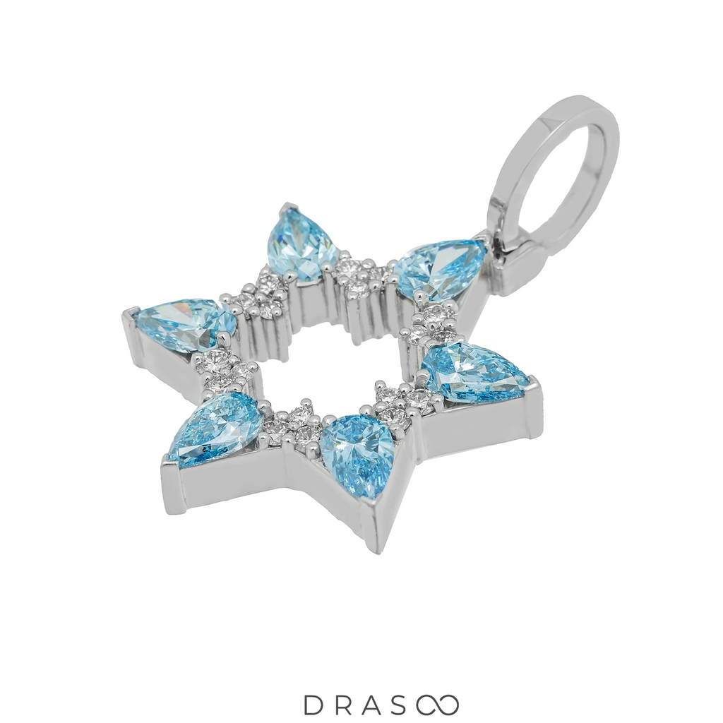 BLUE DIAMOND JEWISH STAR