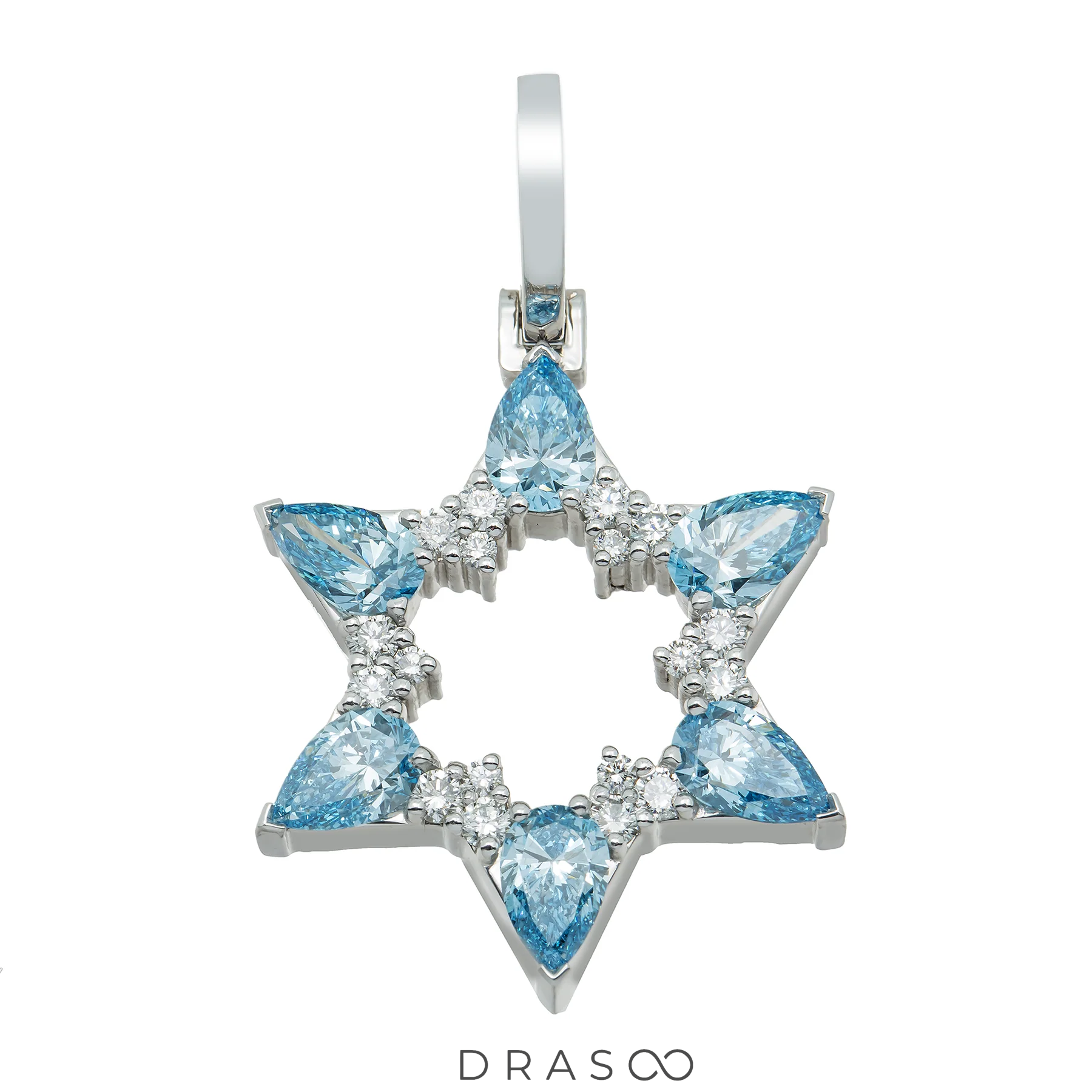 BLUE DIAMOND JEWISH STAR