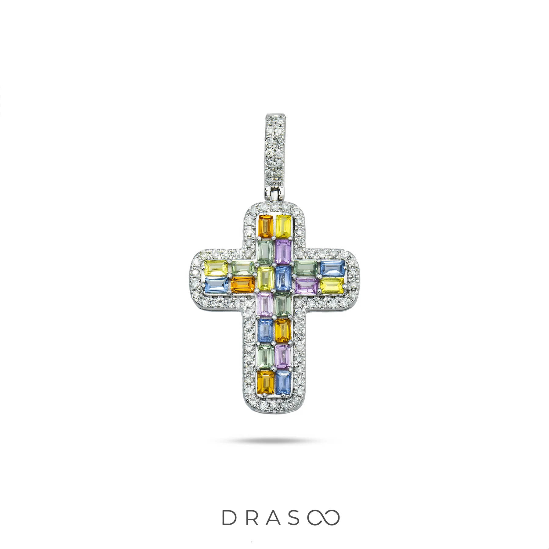 COLORED GEM STONE PENDANT