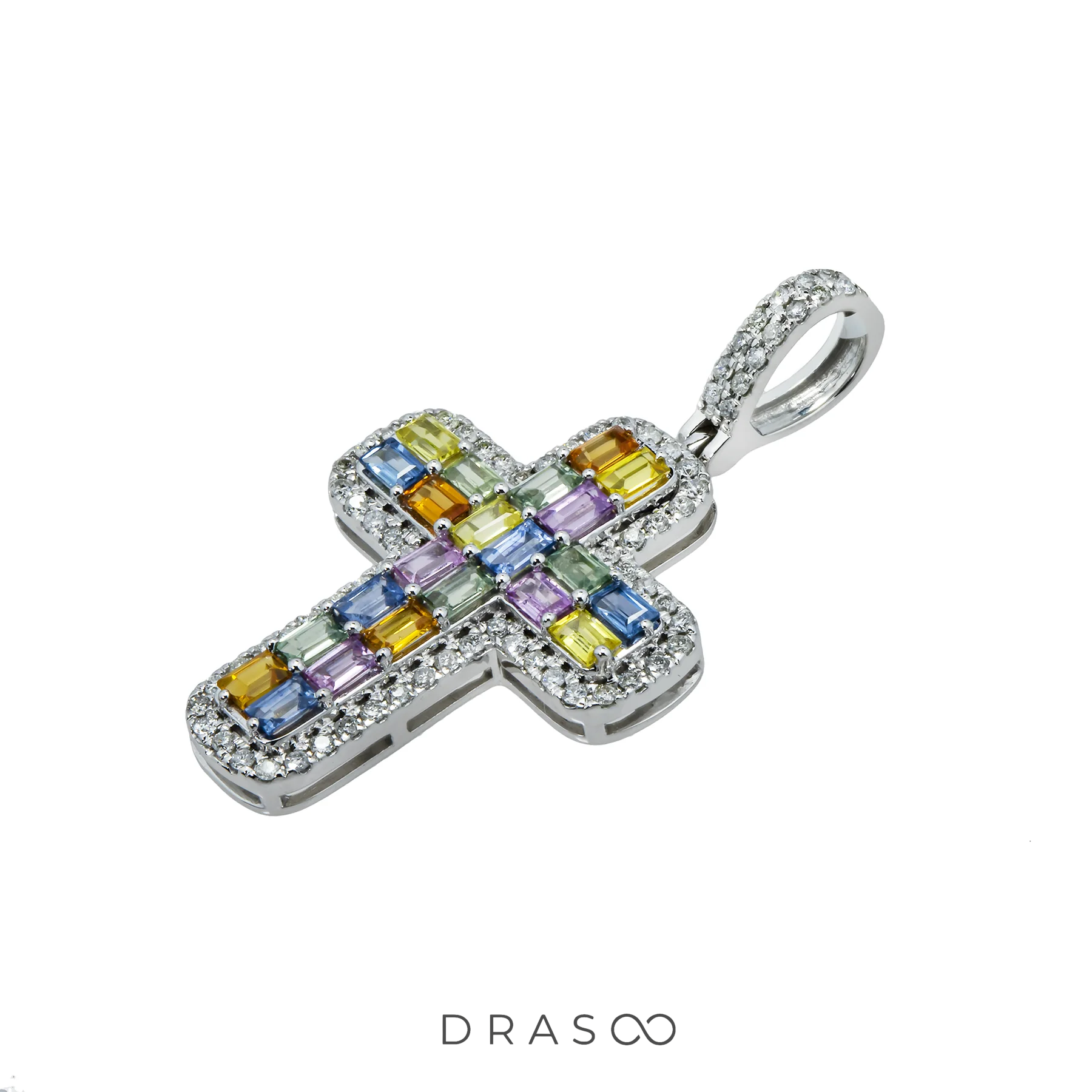 COLORED GEM STONE PENDANT