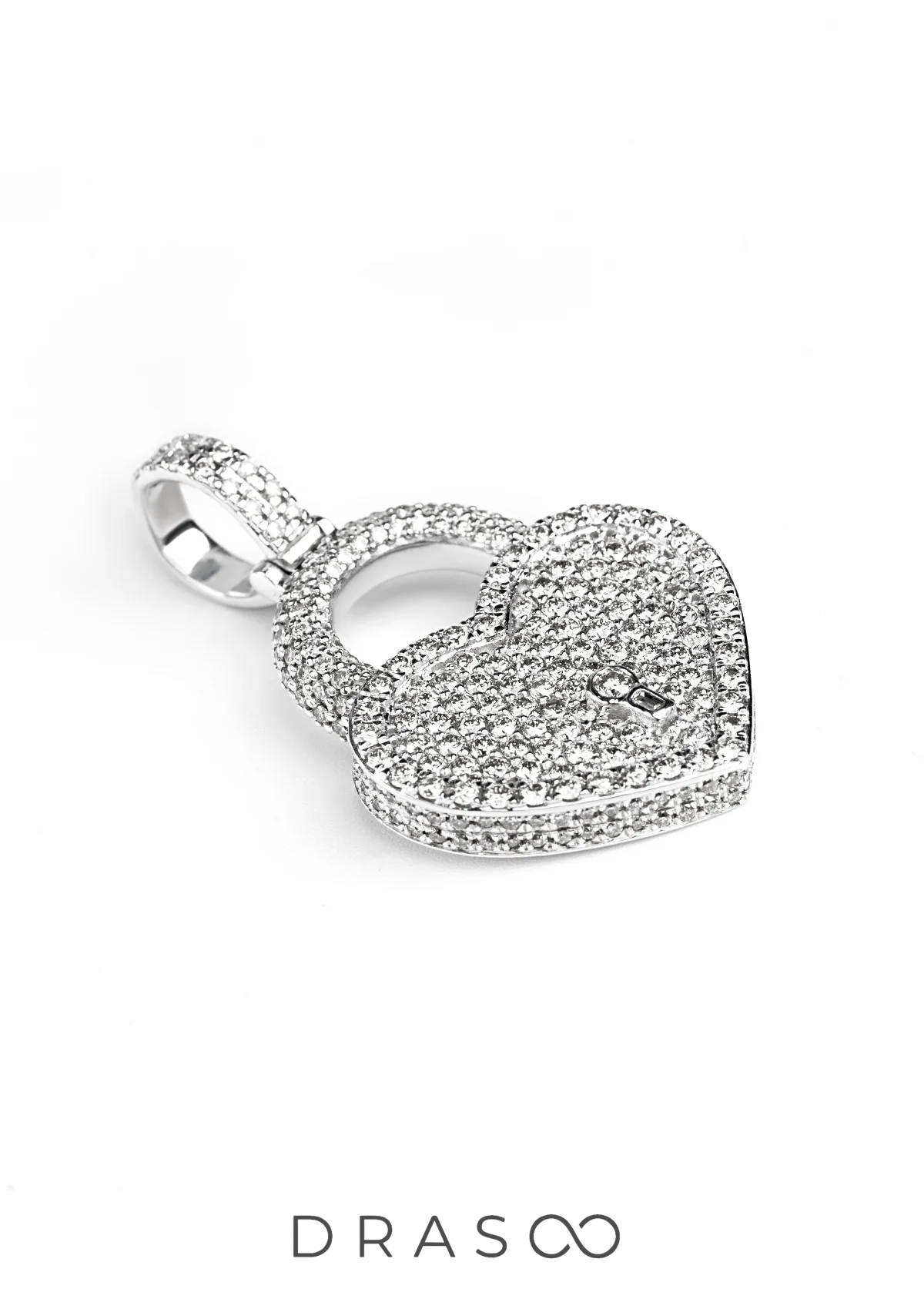 DIAMOND HEART LOCK PENDANT